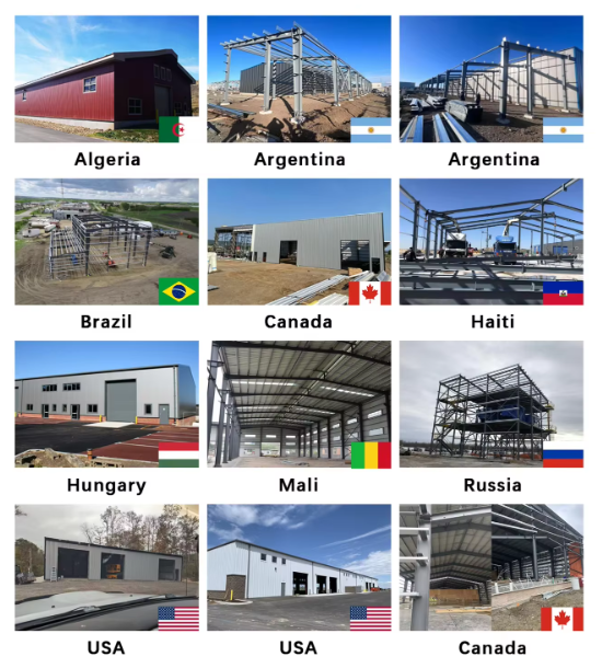 Light Weight Industrial Prefab Steel Structure Warehouses Modern Light Workshop