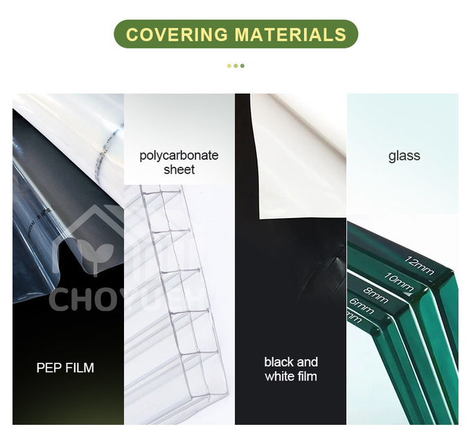 Double Layer PE Film Multi Span Film Greenhouse With Hydroponic System