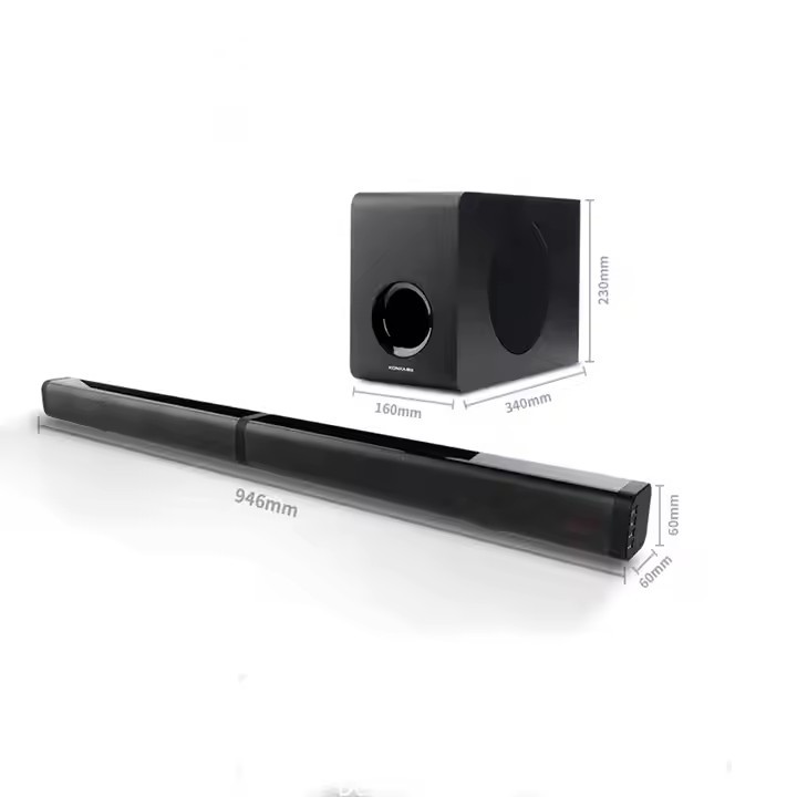 Enhance Your Audio Experience with Wireless Bluetooth Soundbar 2.0 Channels 4 Speakers BT/ USB/ Hdmi-arc3.5MM/ OPTICAL