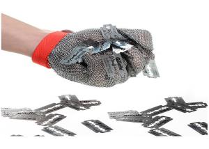 China Butcher Stainless Steel Mesh Safety Gloves Flexible Wrist Strap For Home Slaughtering wholesale