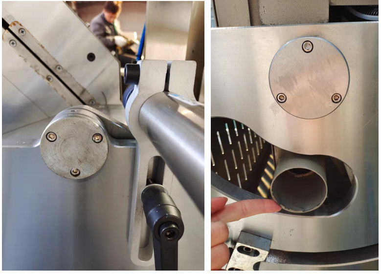 Digital Display Double Head Mitre Saw With 600mm diameter saw blade cutting 45 and 90 degree
