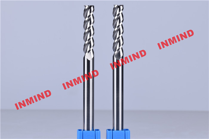 Long Type 3 Flute End Mill Bits For Drill Press No Coating AOL 75 mm - 150 mm