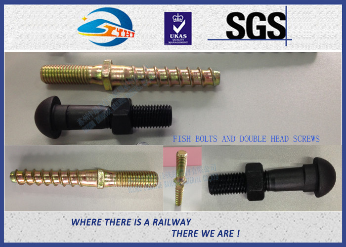 Railroad Track Bolts Fish Bolts 24 * 145mm 45# Grade 8.8 With Black Oxide