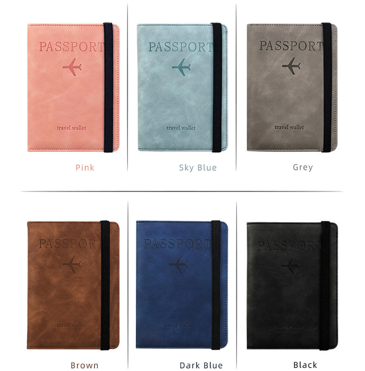 Custom Logo Avaliable Durable Eco Friendly Passport Holder with Sim Pocket Band Strap