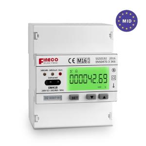 China Power Analyzer EM418 MID Approved for Energy Monitoring RS485 10 100 A 72*100*106.5mm wholesale