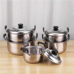China Allnice Quality Cookware Set Cooking Pot Sets 410 Stainless Steel Pots wholesale