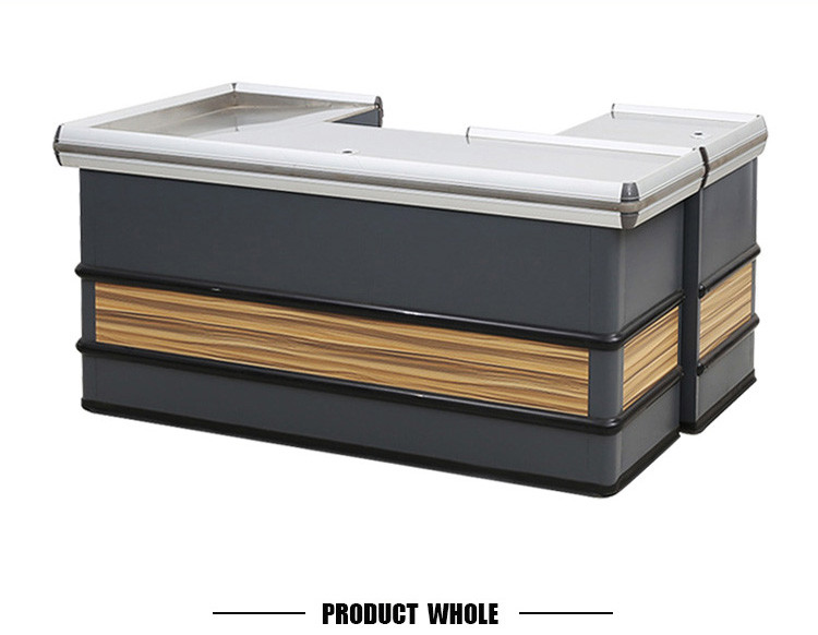 Cold Rolled Steel Cashier Cabinet Checkout Counter 550 - 1200mm Width Options