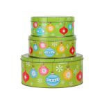 Large Metal Cookie Tin Vintage Tin Boxes for Cookies Wholesale Round Tin