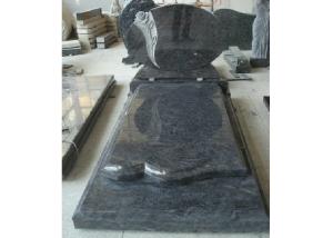 China Blue Polished Graveside Monuments Headstones Unique Personalized Design wholesale