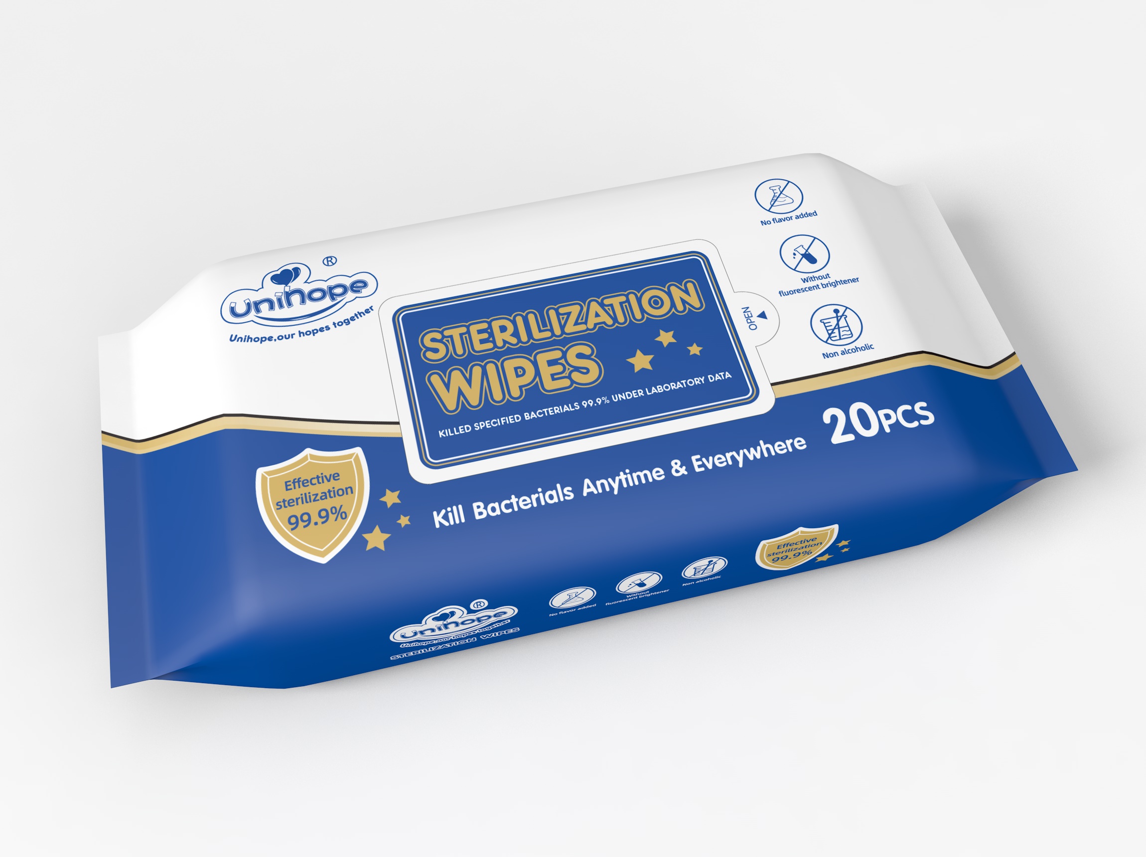 Non-Woven 40g 75% Soft Alcohol Wipes for Adult Children All-Purpose Cleaning Detergent