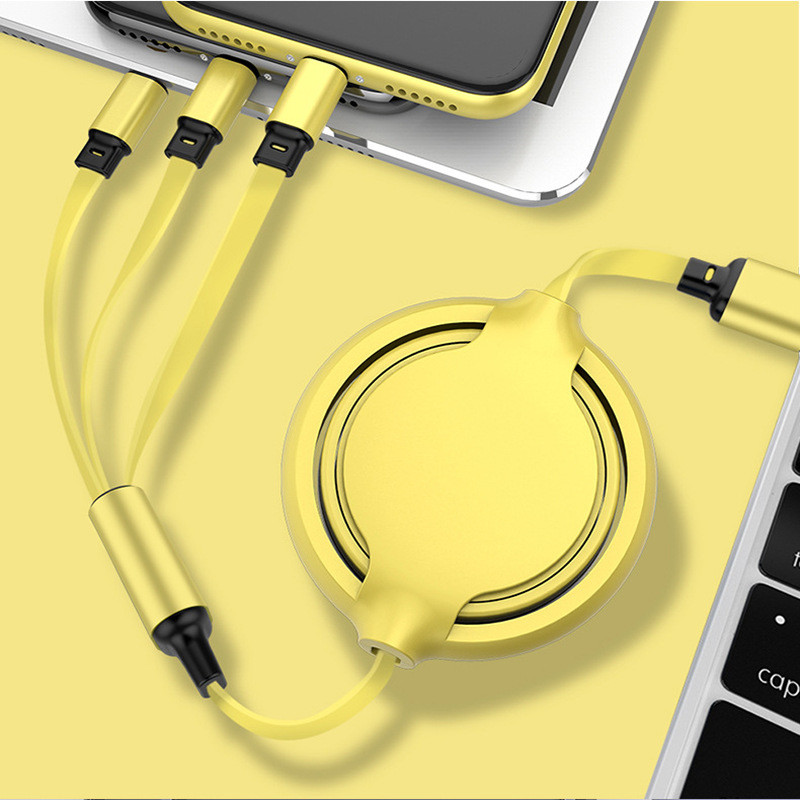Telescopic ABS 3 In 1 Mobile Phones Accessories Charging Cable