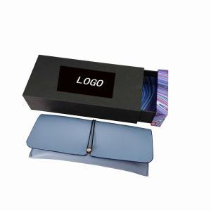 China Custom Logo Leather Paper Glasses Case Set OEM / ODM Available wholesale