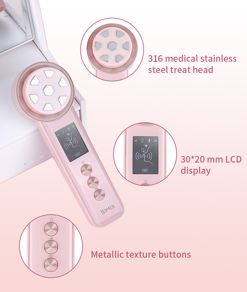IPX5 Waterproof 1100mAh Red And Blue Light Acne Machine