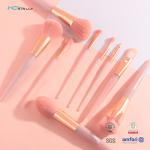 Aluminum Ferrule Premium Makeup Brush Set 9pcs Synthetic Hair OEM