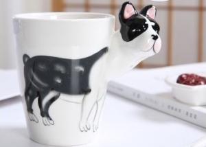 China Gift 15 Onuce Cartoon Bulldog Ceramic Drinking Cups wholesale