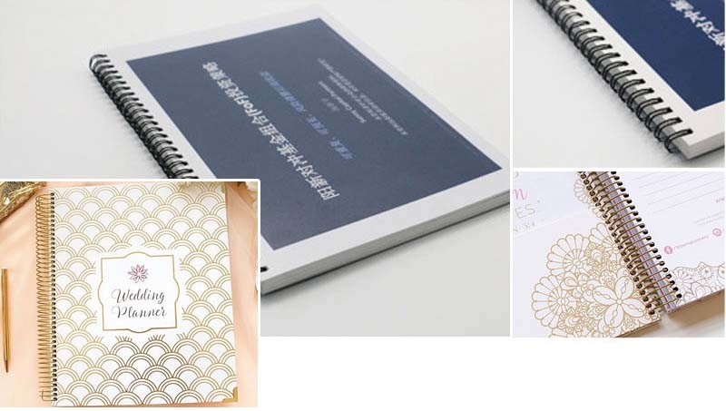 Smooth Corner Thread Stitched Plain Cover Notebooks With Spiral / Y - O Binding