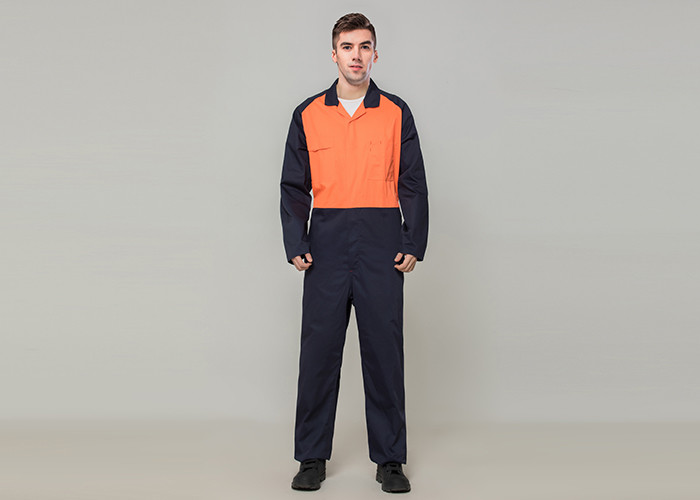Double Stitching Safety Work Clothes High Visable Orange Jacket Bib Pants Suit