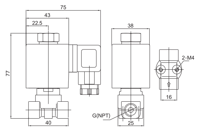 1/8'' Two Way Water Air Stainless Steel Solenoid Valve Direct Acting