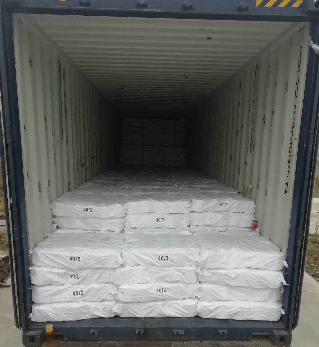 402 Heat Set Raw White Polyester Yarn