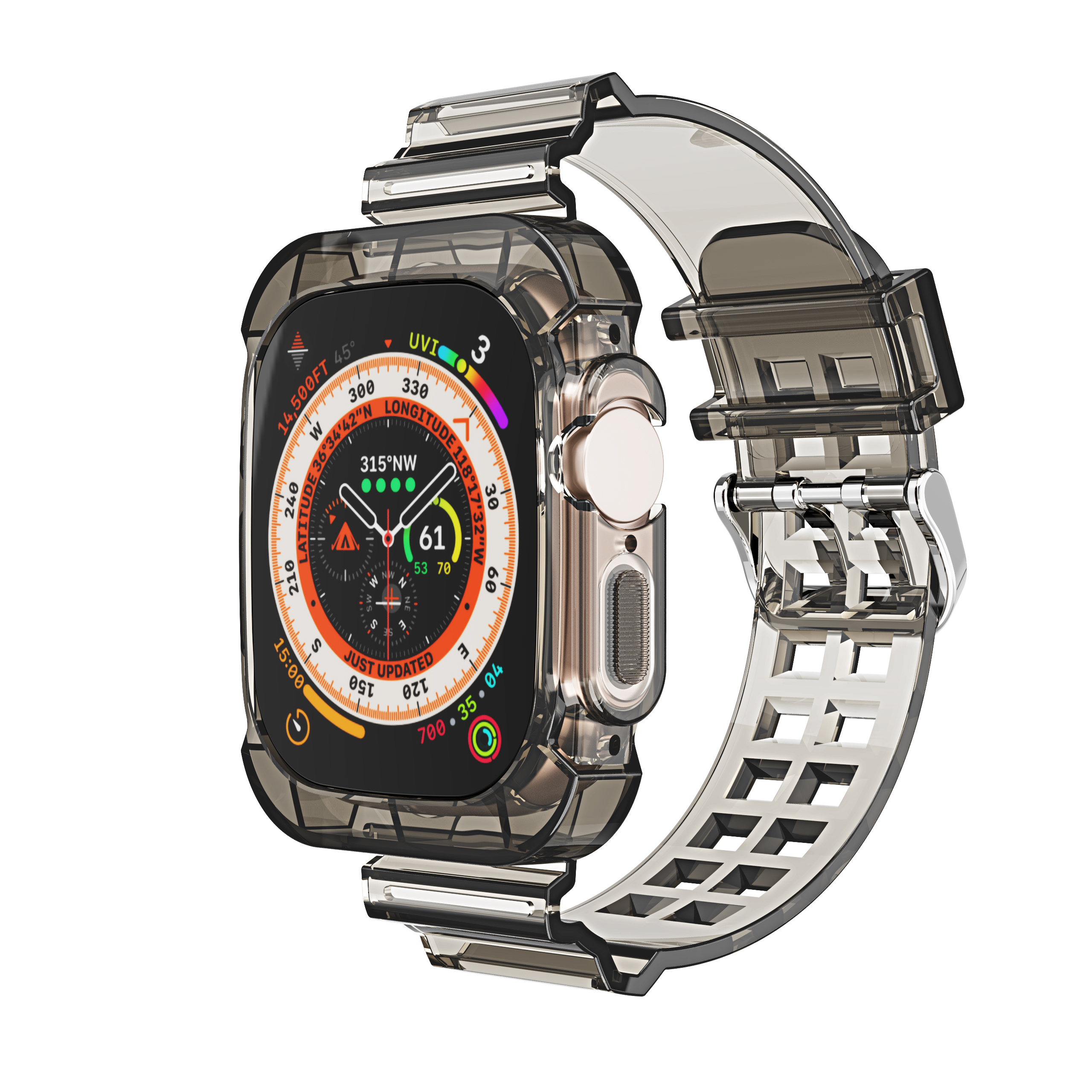 Private Mold Transparent Bands for I Watch 2 3 4 5 6 7 8 9 SE 11 Colors Smart Watch Band