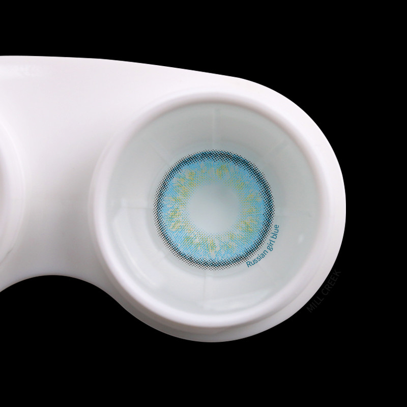 KSSEYE Colored Most Natural Blue Contact Lenses Cosmetic Without Diopters 14mm