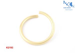China Bag Brass O Rings Hardware , Adjustable Large Metal Rings Hardware Light Gold Color wholesale