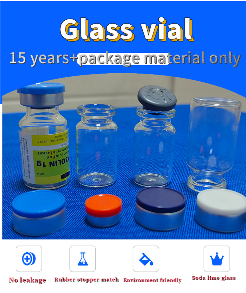 5ml 7ml 10ml 20ml Amber Clear Pharmaceutical Sterile Tubular Glass Injection Vial for Medical Packaging