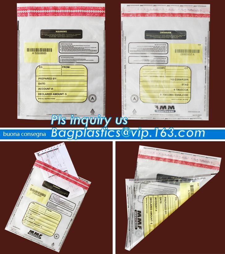 security deposit bags bank deposit bags cash deposit bags, general bank plastic deposit bags supply, Coin and Bank Note