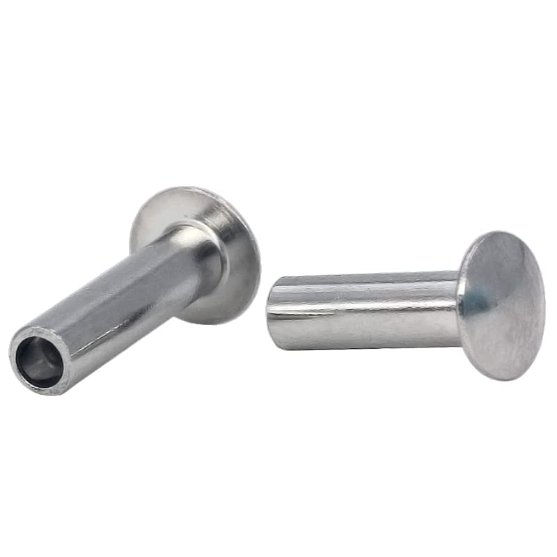 M2 Oval Head Semi Tubular Rivet Aluminium DIN For TM 8-32*6 Male Screw