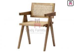 China Southeast Asian Style Hand Made Rattan Dining Chairs Solid Wood Frame Cane Dining Chair wholesale