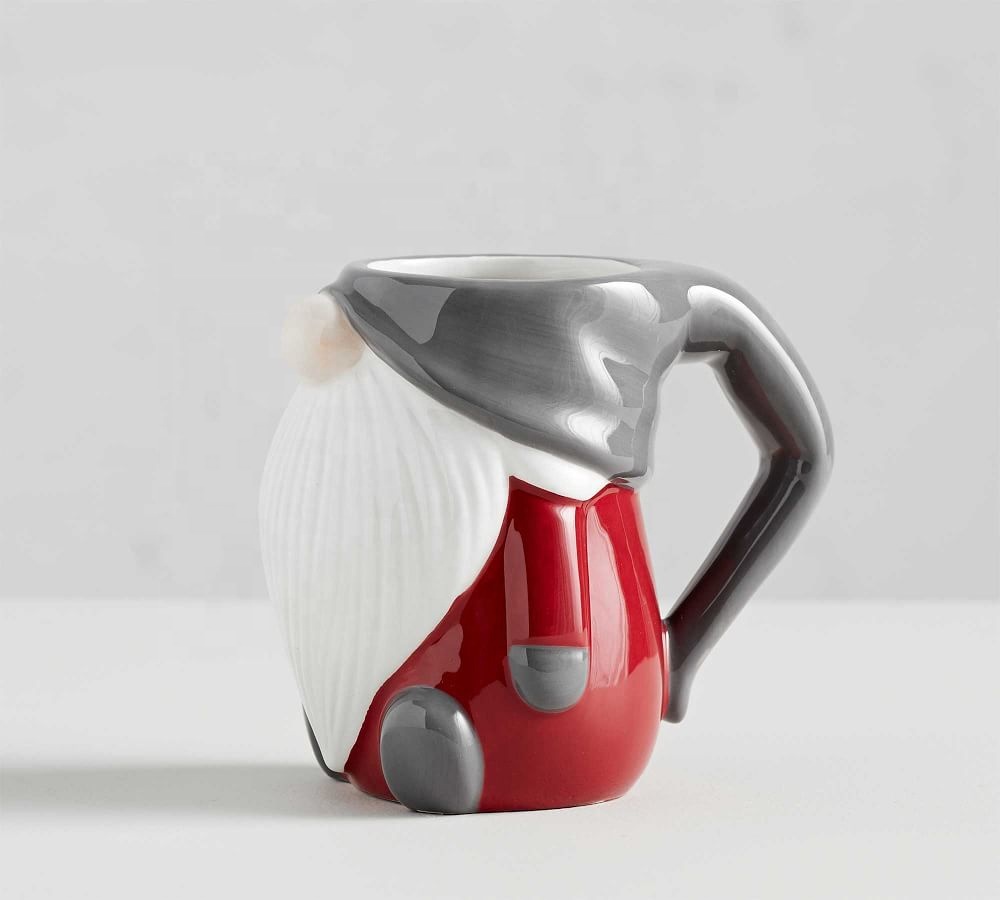 12oz 350ml Ceramic Milk Mugs Hand Painting 3D Relief For Christmas Festive