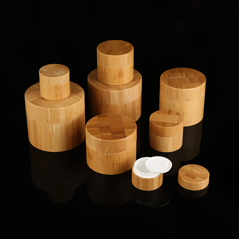 3g 5g Lip Balm Container Round Bamboo Lipbalm Packaging Tubes for Sustainable and Environmentally Friendly Beauty