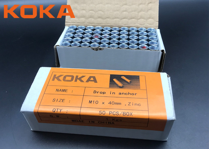 M8 Concrete Drop In Anchor Fastener Stainless Steel SS316 Carbon Steel