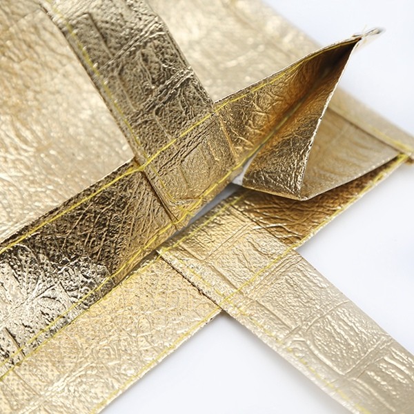 Good sale best price recyclable golden aluminium film shopping embossing non woven bag
