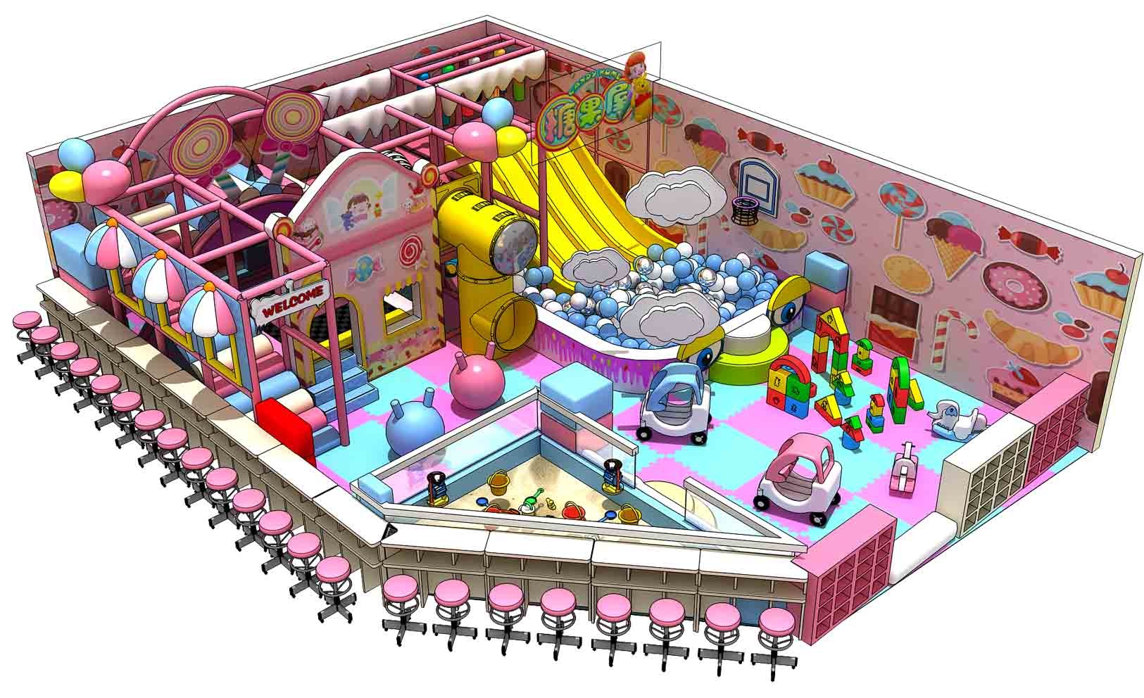 best selling forest theme kids indoor playroom children play zone with CE certificated