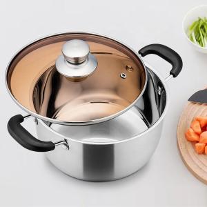 China Direct Selling Restaurant Mirror Polished Cooking Soup Serving Pot Stainless Steel Stock Pot Cooking Pot wholesale