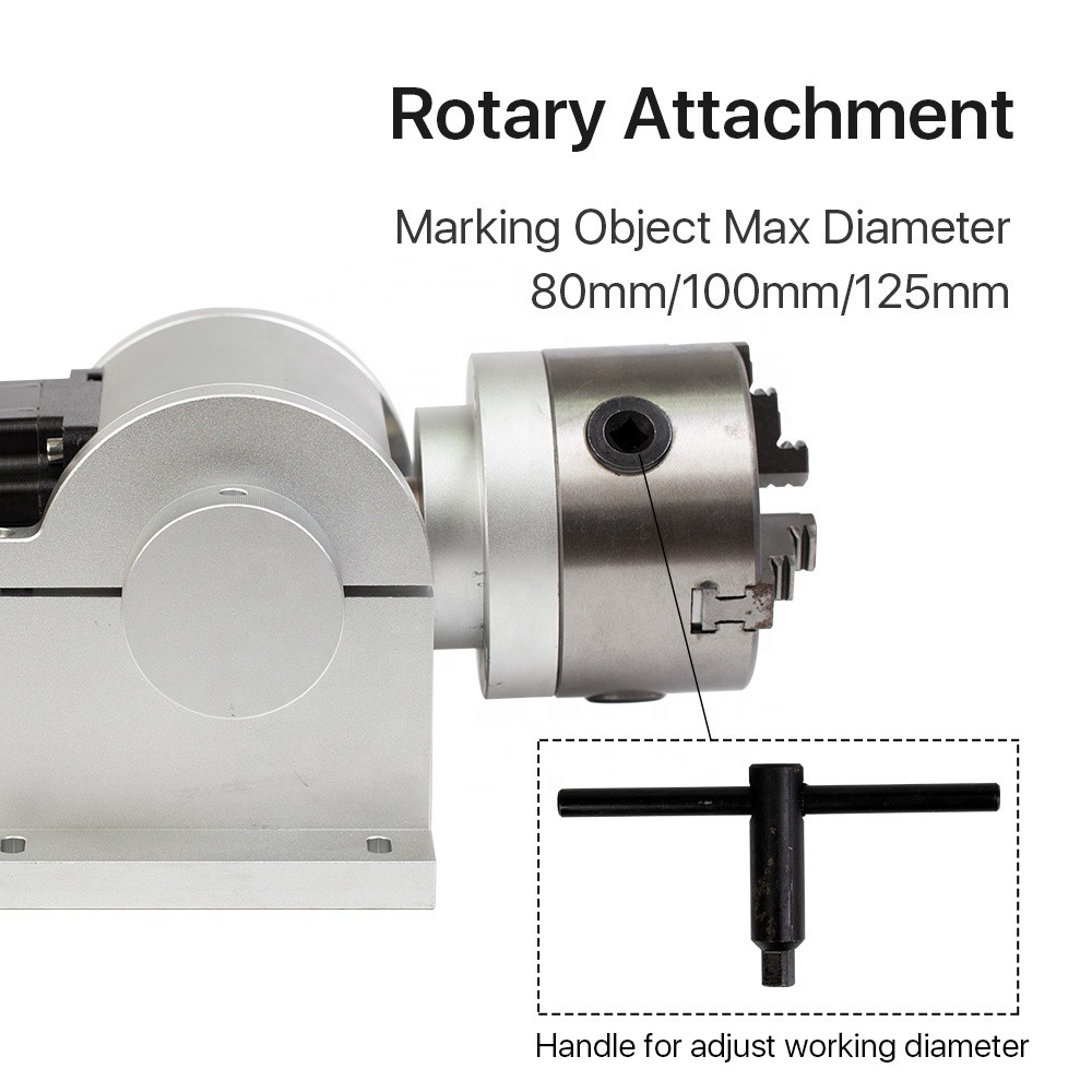 D80/D100/D125 Fiber Laser Welding Machine Parts For Rotary Fixture Attachment Table 3 Chuck