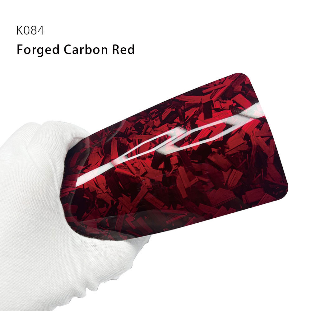 K084 Red TPU Color Carbon Fiber Paint Protection Film Forged Full Body Sticker