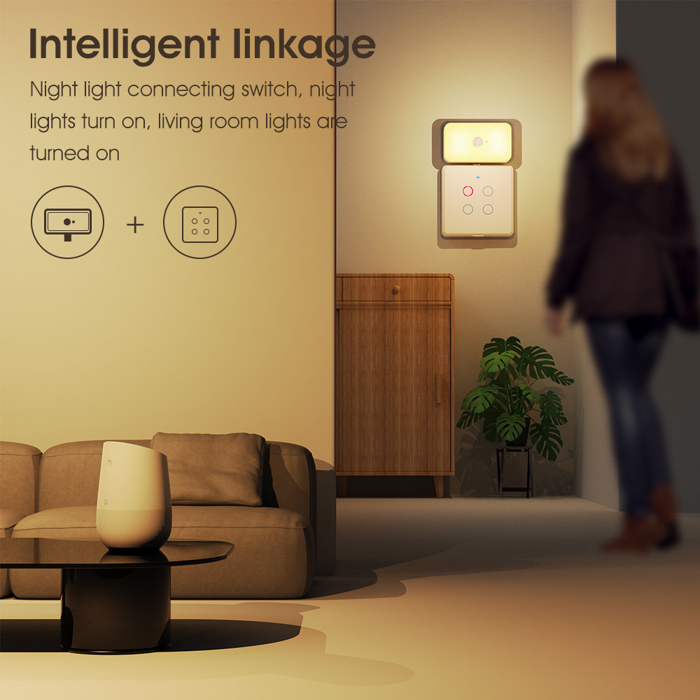 Tuya motion sensor LED PIR WiFi Human Body Motion Sensing Warm White Dual-Color Type c Night Light Sensor