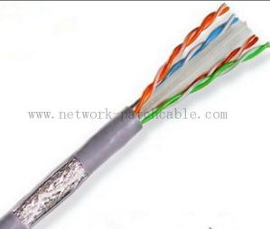China 1000ft Solid 0.51mm Cat6 SFTP Cable 23AWG Twisted Pair Wire Grey wholesale