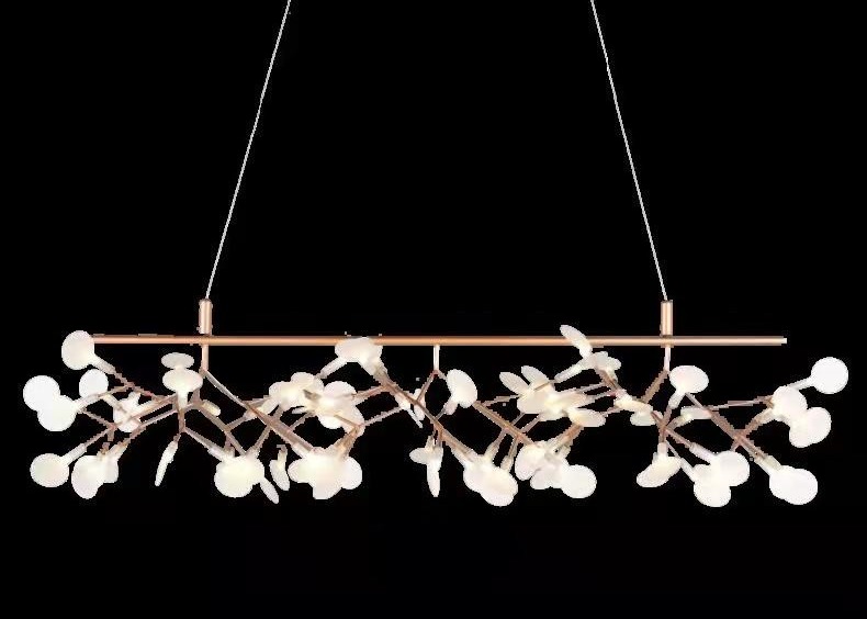 Modern Restaurant Pendant Lamp Bedroom Lighting Suspension Tree Branch Led Hanging Lamp Firefly Chandelier