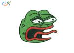 Logo Laughing Pepe LOL Emoji Frog Iron On Patch Embroidered Clothing Accessories