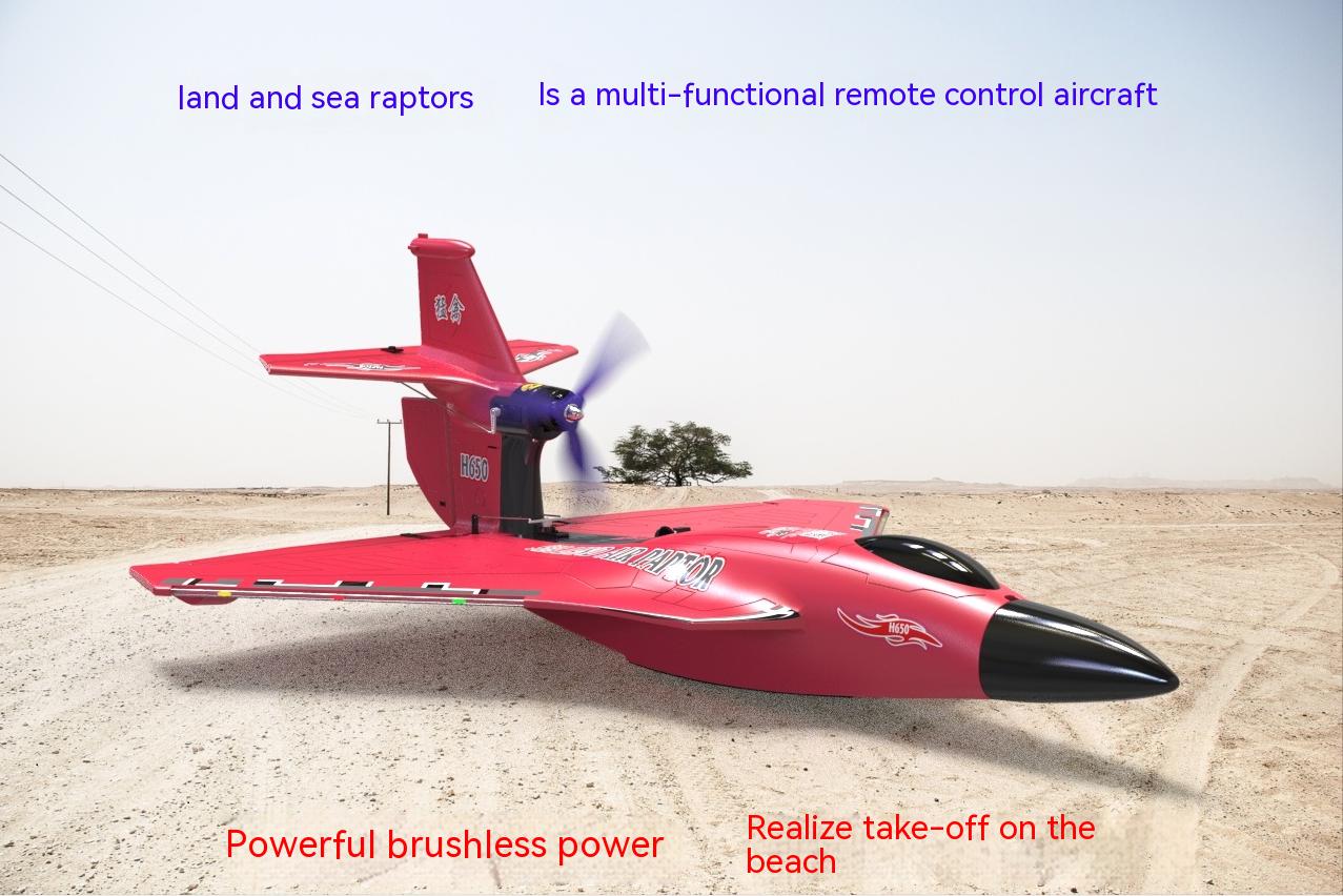 Raptor H650 3 In 1 6ch Rtf Sea Land Air Long Range Aerobatics Stunt Radio Control Rc Jet Plane Brushless Flying Toy NO