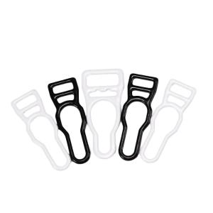 China Black White 12mm Metal Suspender Garter Clips Nylon Coated wholesale