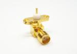 Gold Plating Brass 50Ω SMA Female Right Angle Connector
