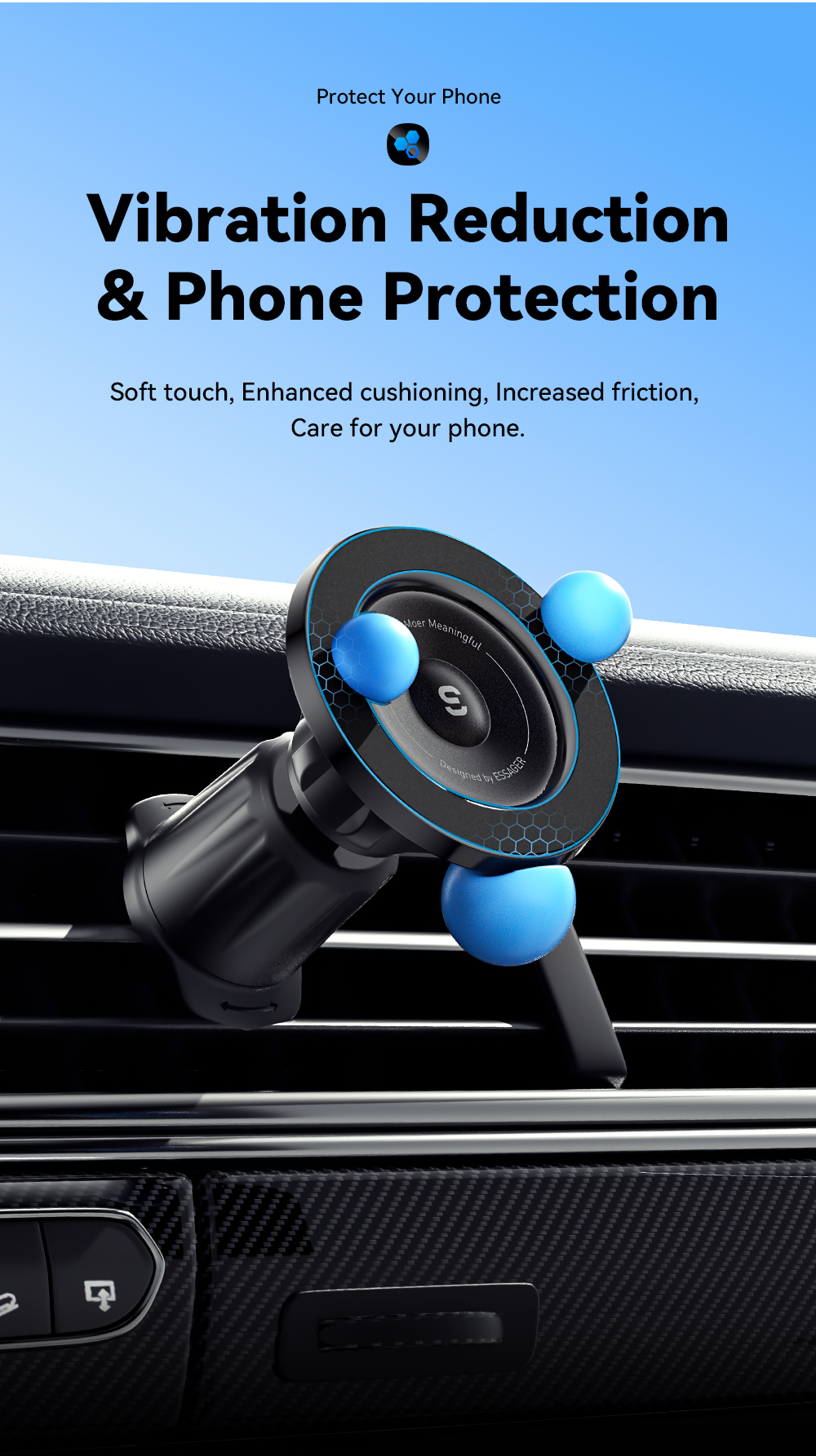 ESSAGER ES-ZJ27 Series Magnetic Safe Car Air Vent Phone Holder