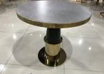 Round Stainless Steel 80cm Marble Top Living Room Tables