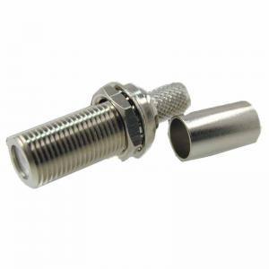 China RF Coaxial Connector F Female bulkhead Crimp for RG316 RG178 Coaxial Cable wholesale