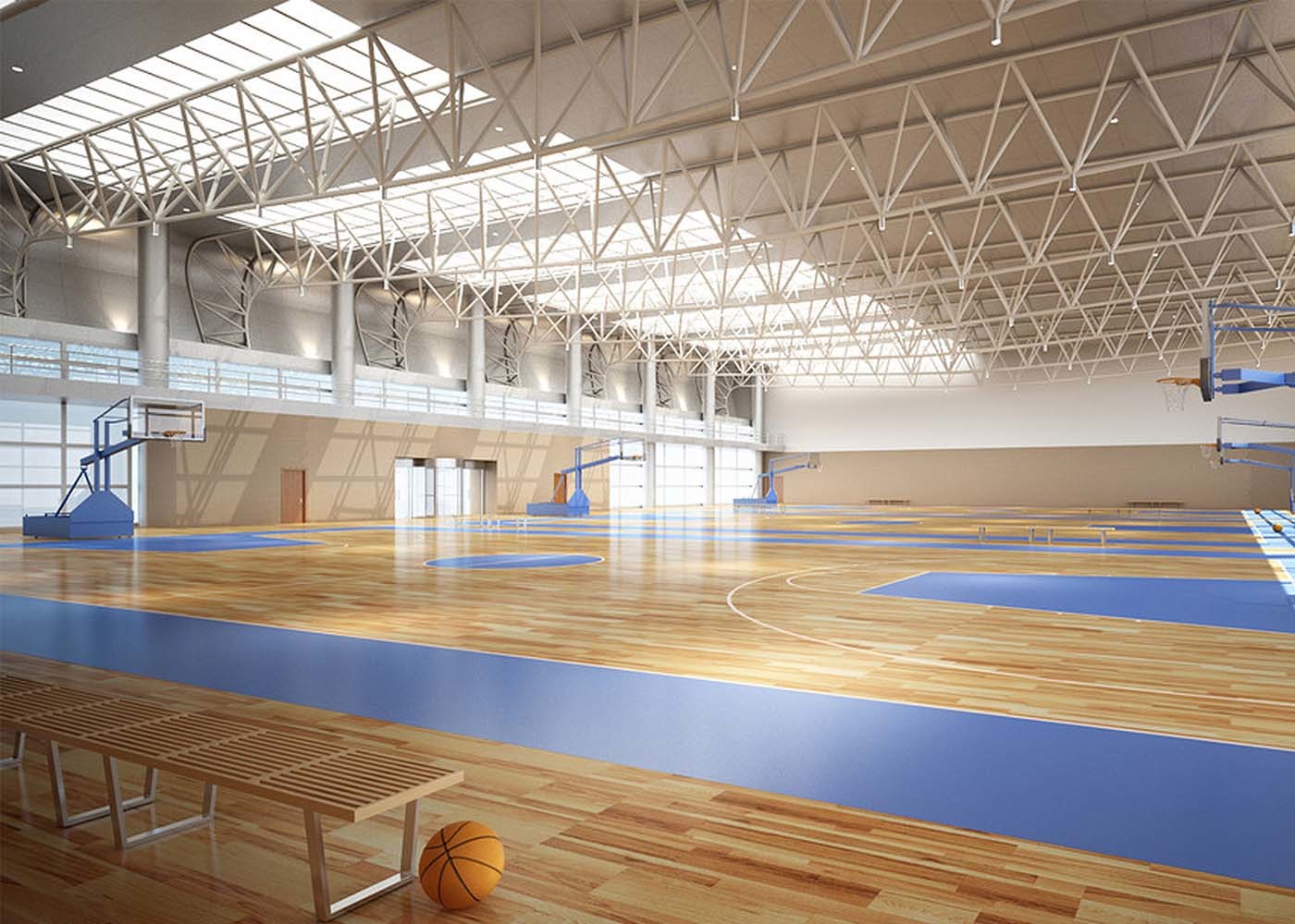 Shock Absorption PVC Sports Flooring Pink 100% Pure Waterproof Durable