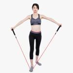 TPE 11 Piece Resistance Band Set , 10LB Portable Pilates Bar Kit